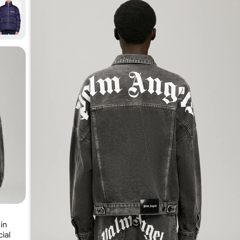 Palm Angels Black Denim Jacket